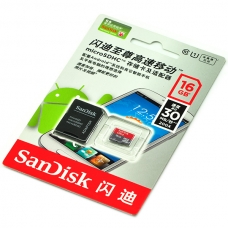 MicroSD Card with Adapter - 16GB/Class 10